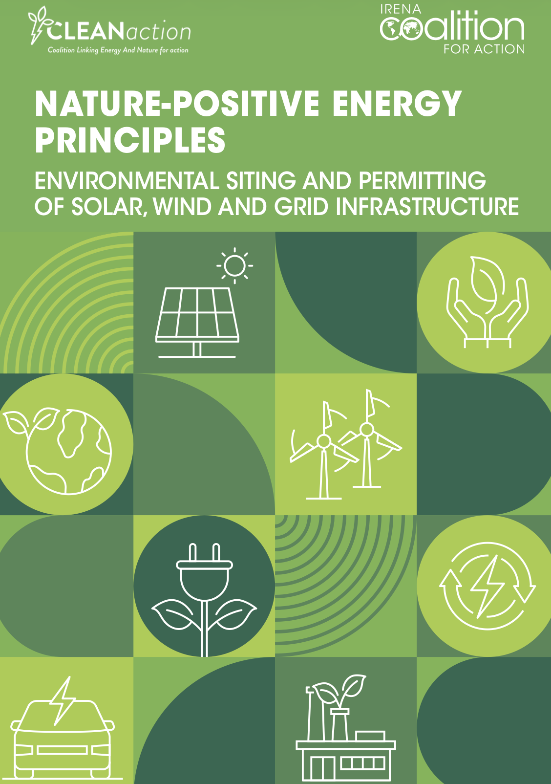 RENA Coalition for Action (2025), Nature-positive energy principles: Environmental siting and permitting of solar, wind and grid infrastructure, International Renewable Energy Agency, Abu Dhabi.