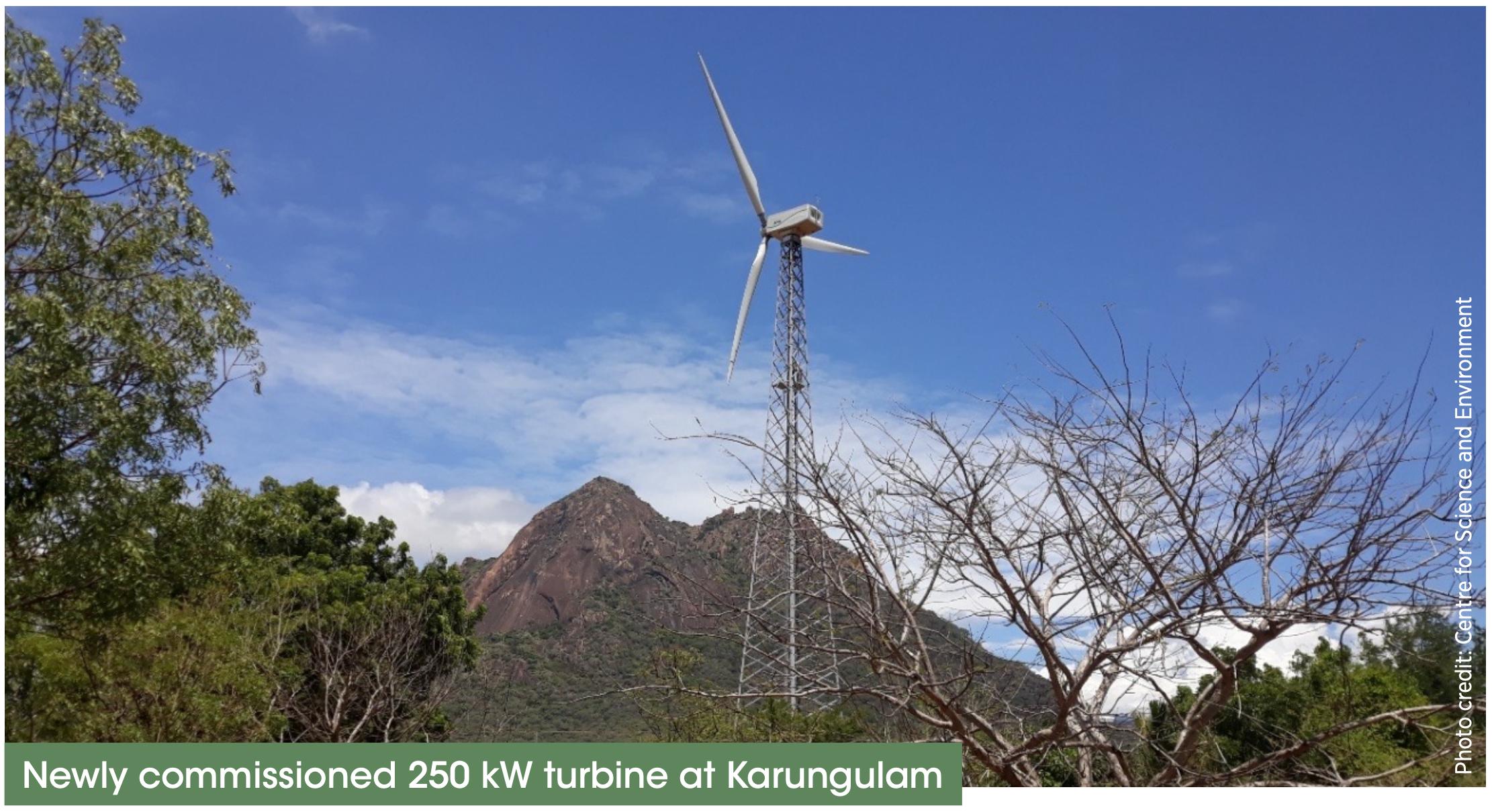 Newly commissioned 250 kW turbine at Karungulam