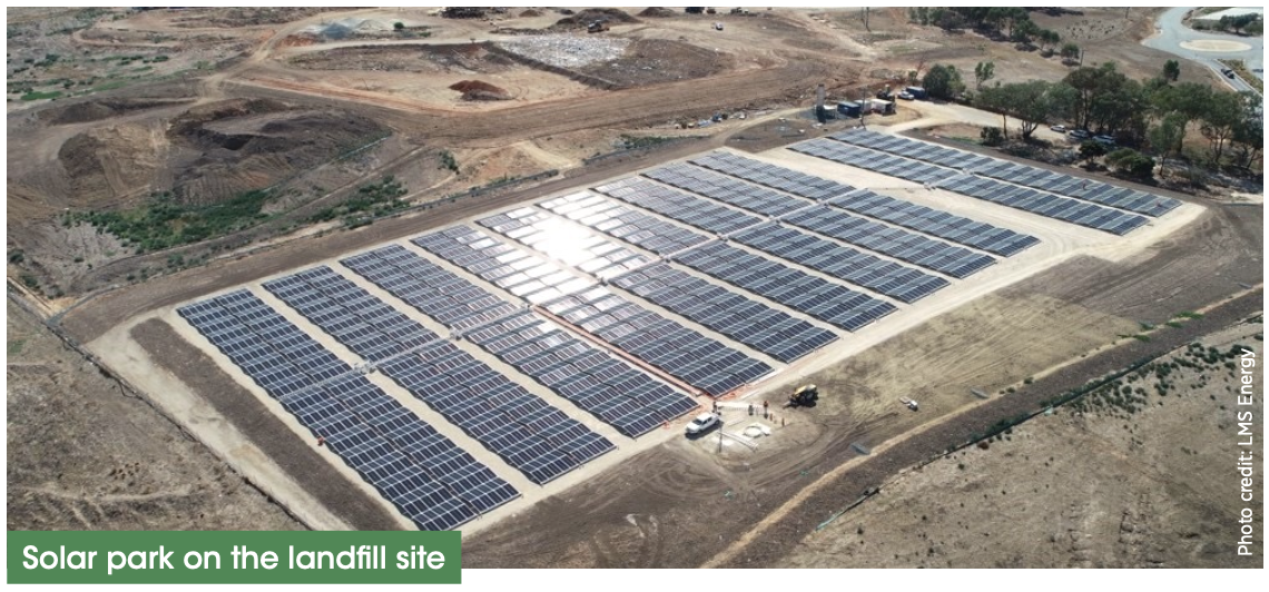 Solar park on the landfill site